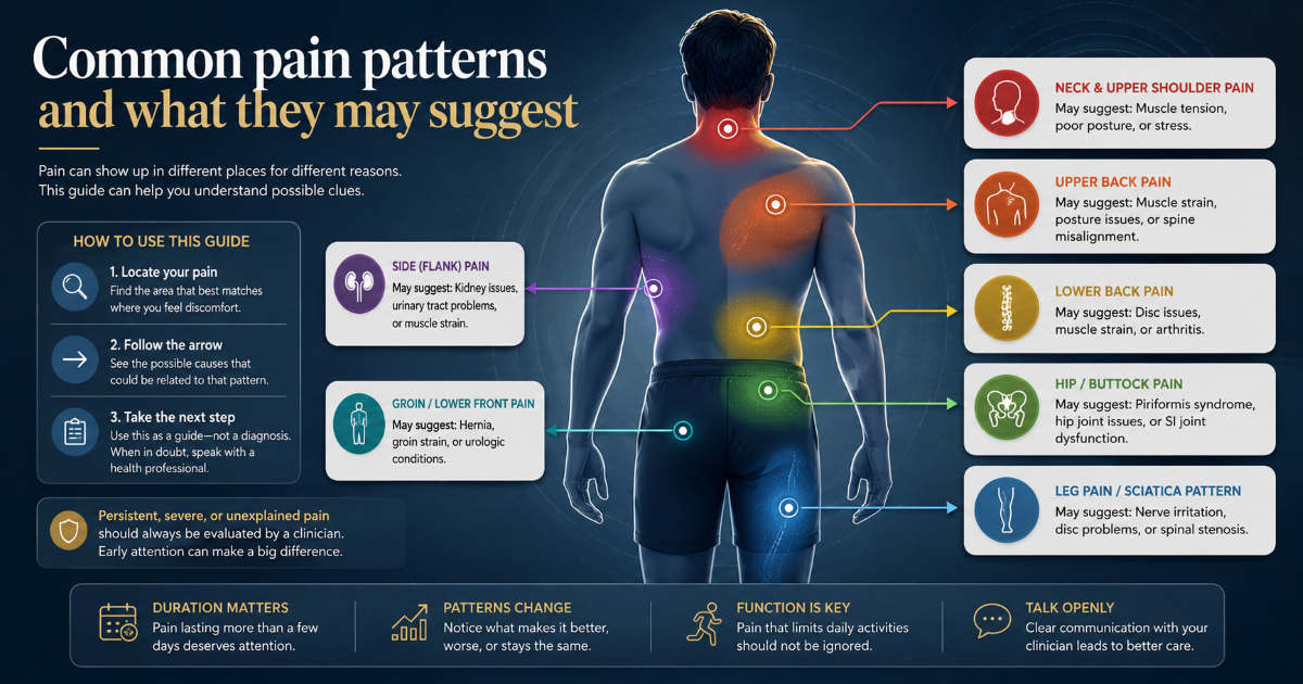 Common types of penile pain and related symptoms