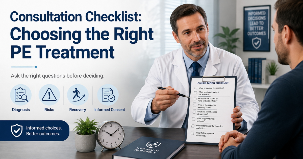Consultation checklist choosing the right premature ejaculation treatment