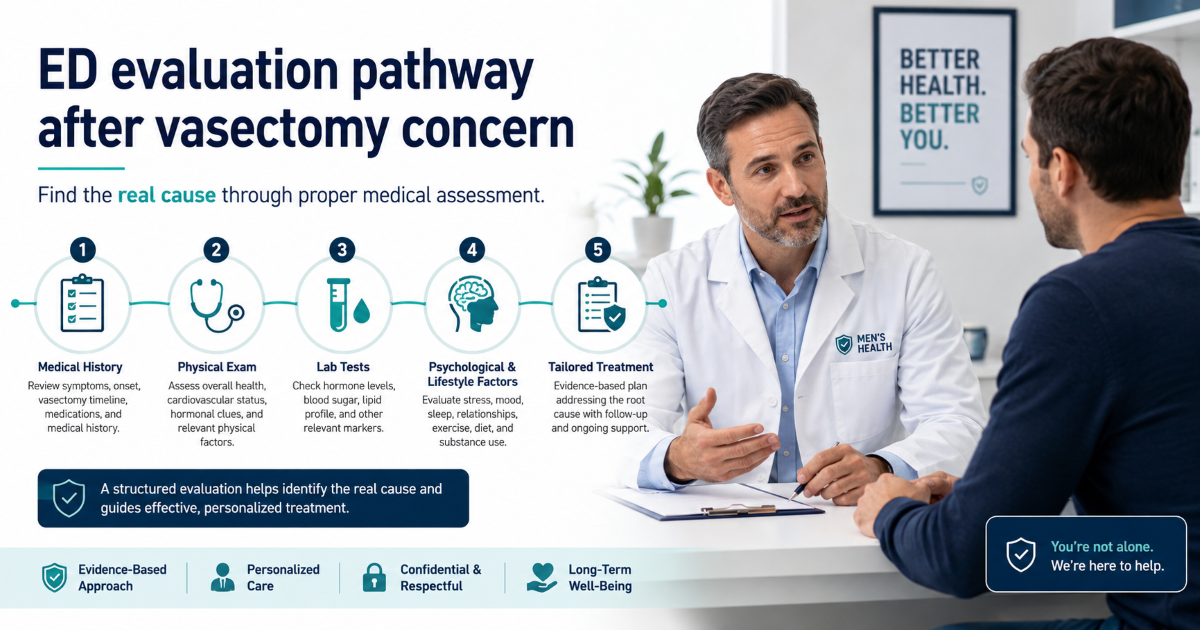 Vasectomy recovery and erectile dysfunction evaluation