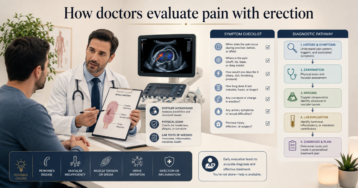 What to do if pain occurs during an erection