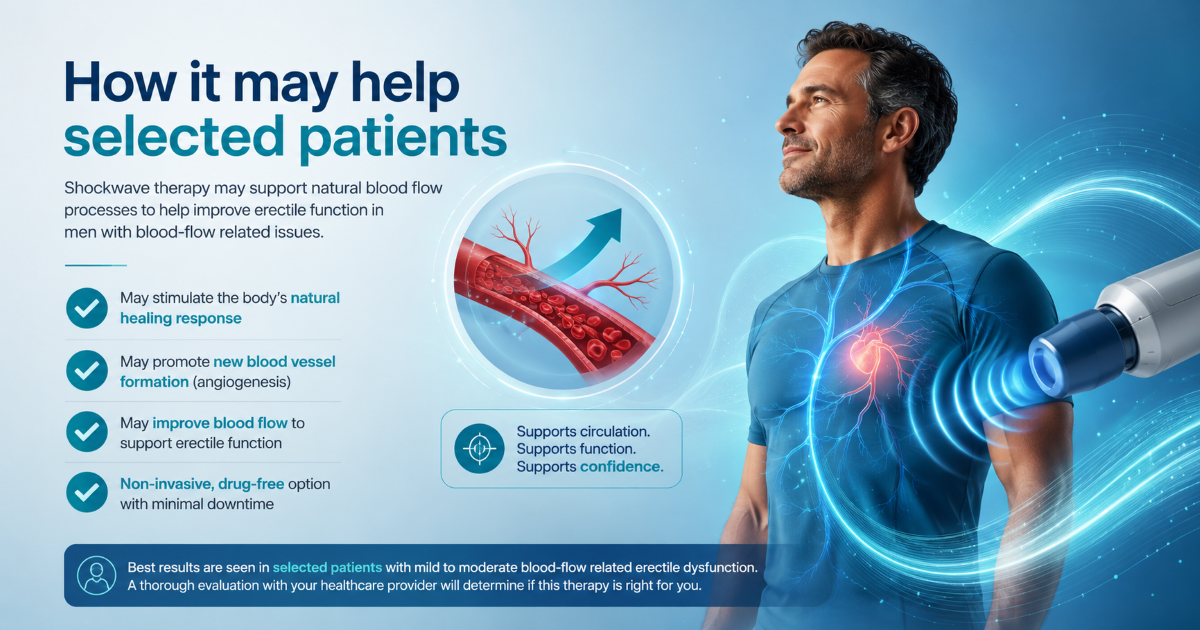 How shockwave therapy may support erectile function in selected patients