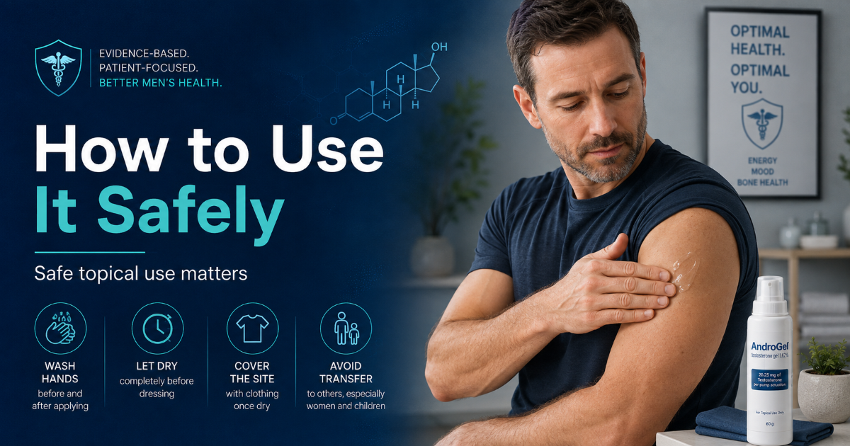 AndroGel application instructions and low testosterone causes