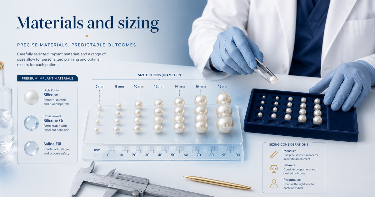 Pearl implantation planning and placement illustration