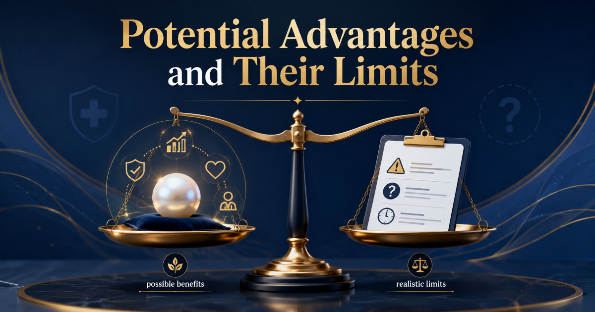 Potential advantages and limits of pearling or pearl implant