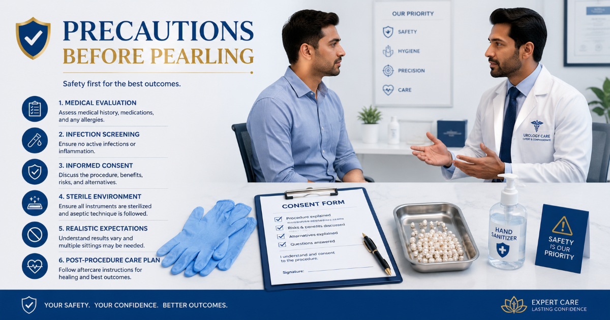 Precautions before pearl embedding or pearling