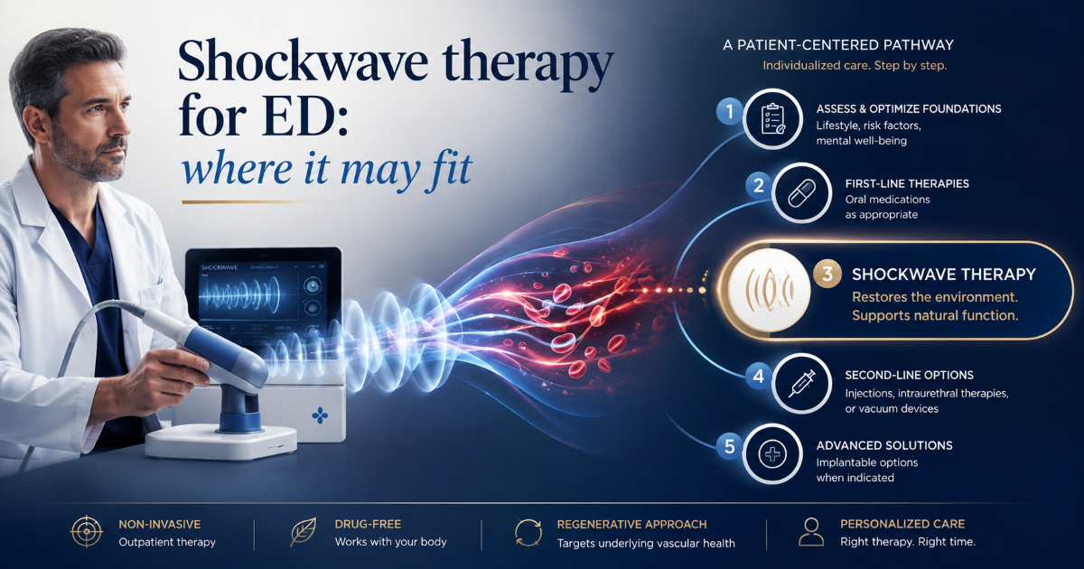Shockwave therapy for erectile dysfunction