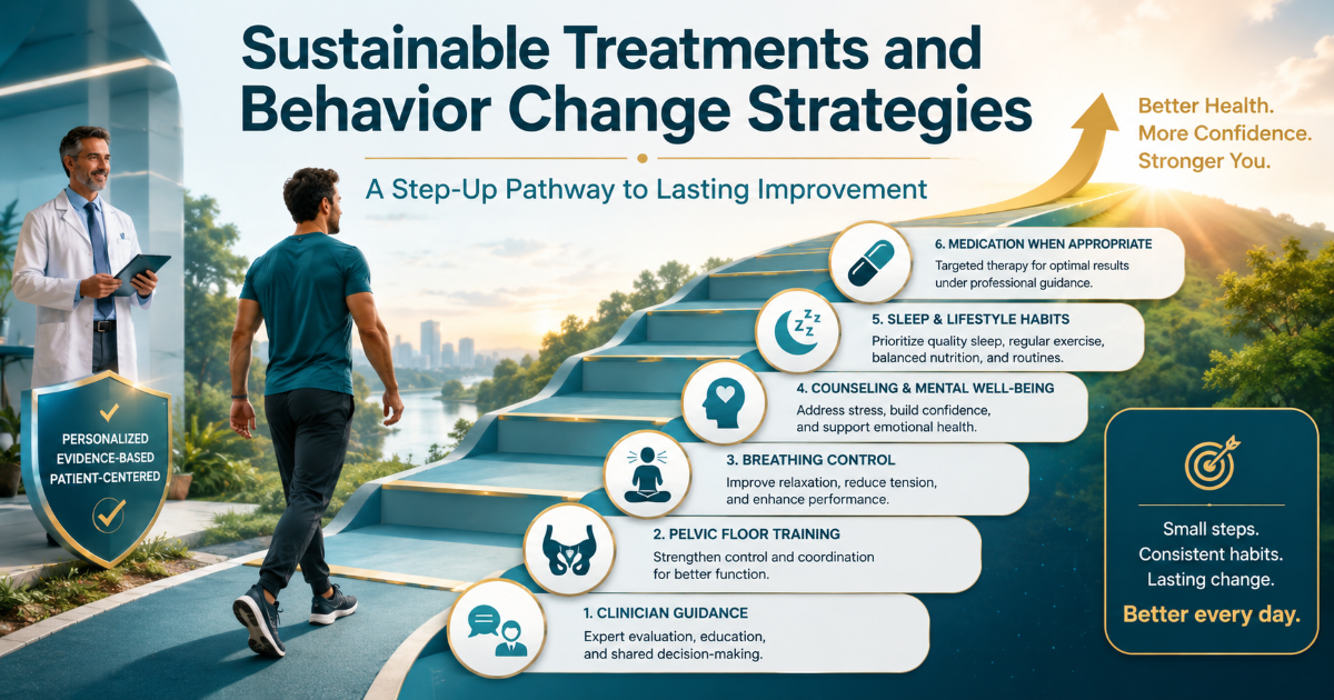 Sustainable treatments and behavior change strategies for premature ejaculation