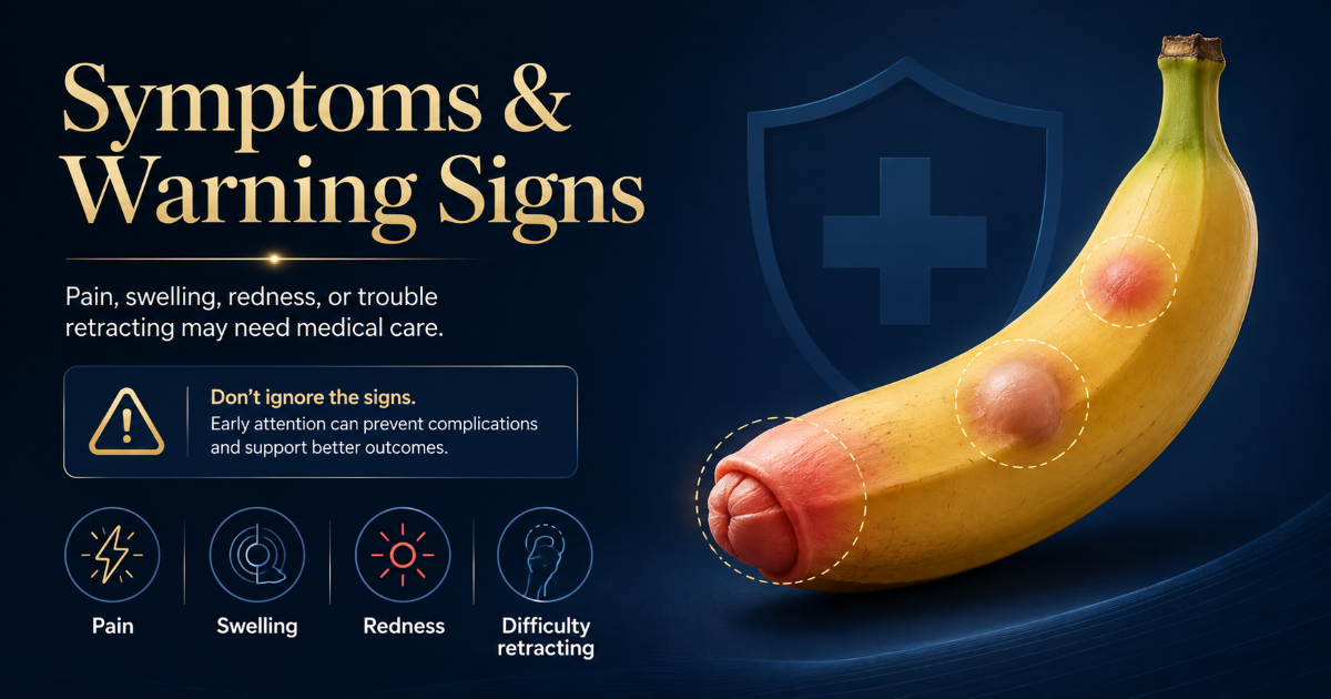 Symptoms of phimosis and tight foreskin