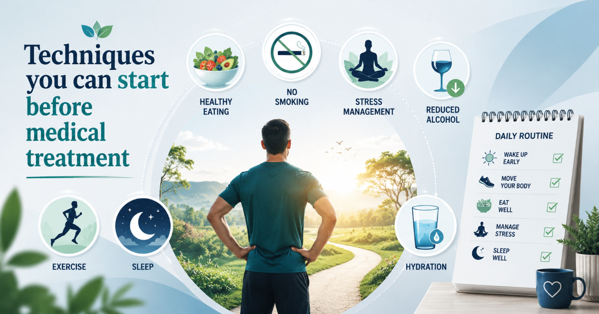Lifestyle techniques for erectile dysfunction