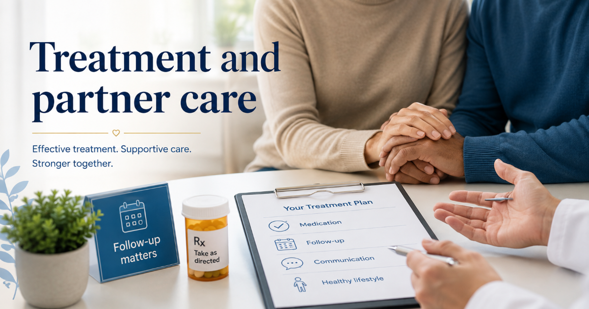 STI treatment partner care and testing process for men