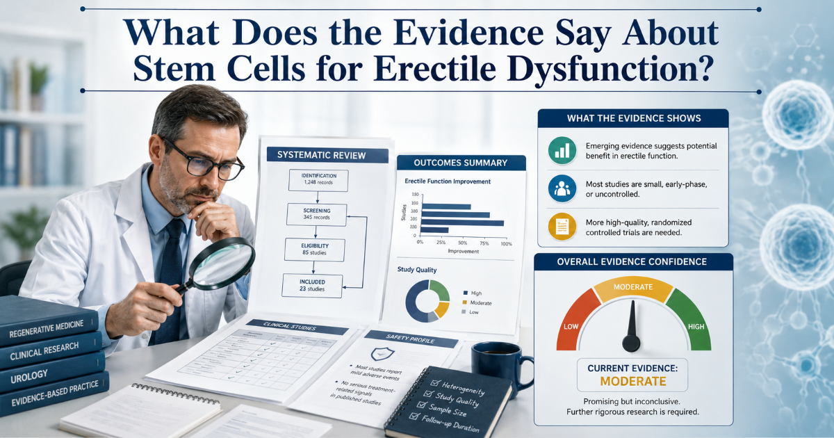 Stem cell therapy for erectile dysfunction medical illustration