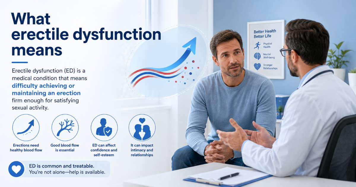 Common causes of erectile dysfunction including physical and psychological factors