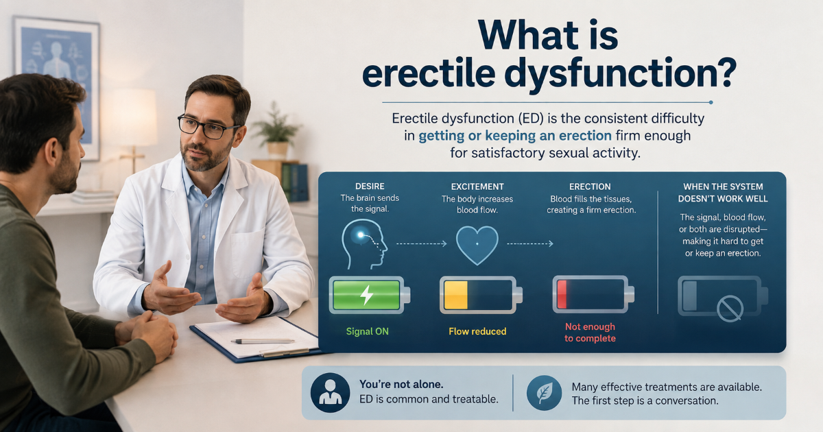 Causes and evaluation of erectile dysfunction