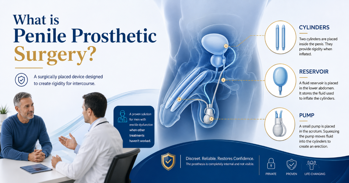What is penile prosthetic surgery for erectile dysfunction