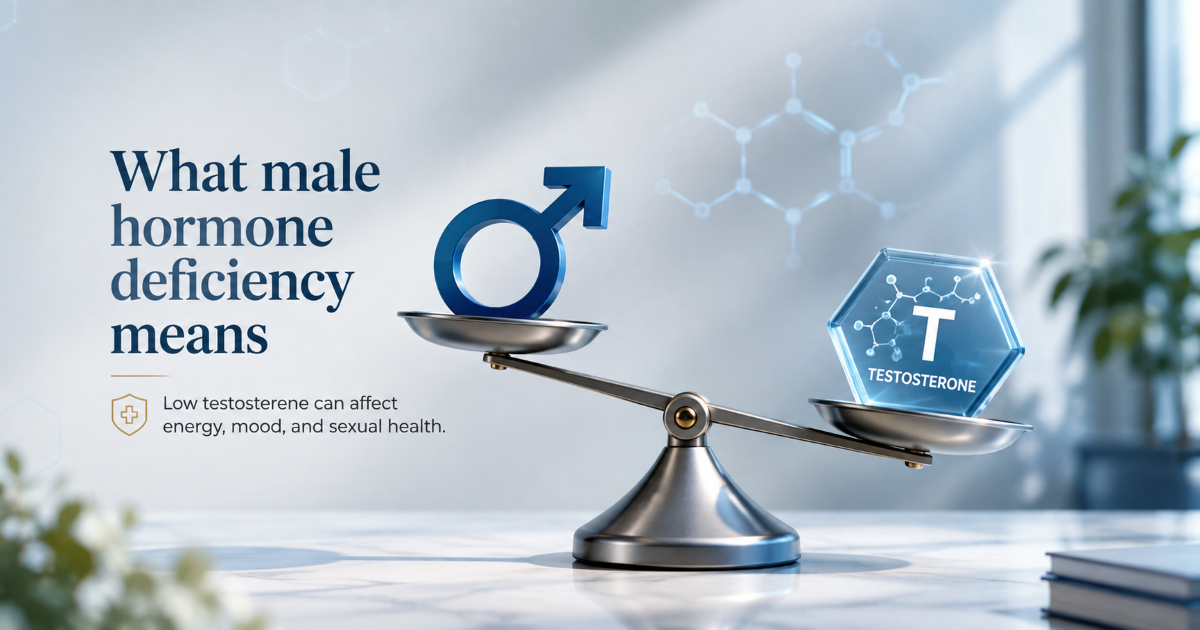 Male hormone deficiency symptoms and testosterone assessment