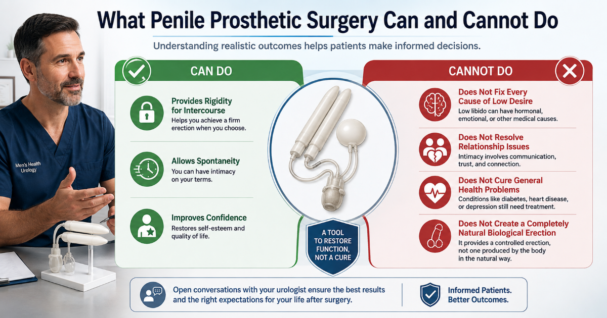 Erectile dysfunction and penile prosthesis expectations