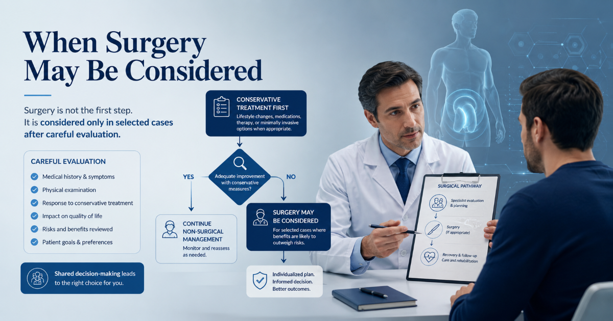 Surgical treatment for premature ejaculation