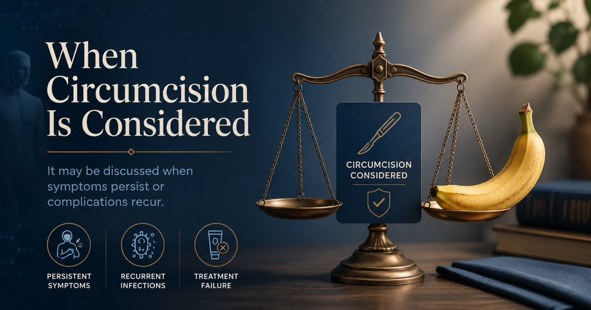 Circumcision for phimosis treatment decision