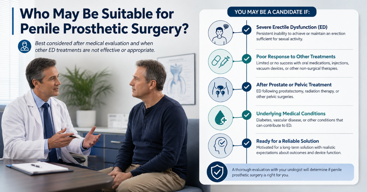 Who should consider penile prosthesis surgery