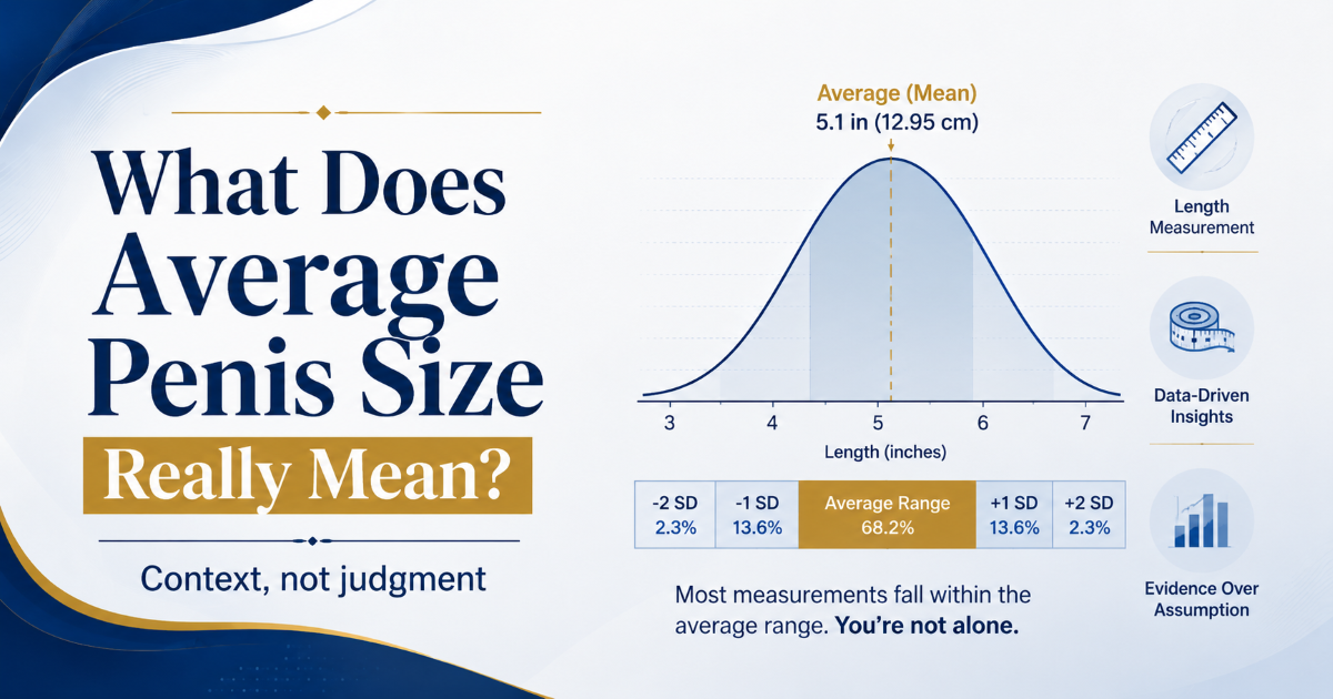 Average penis size explained with realistic medical context