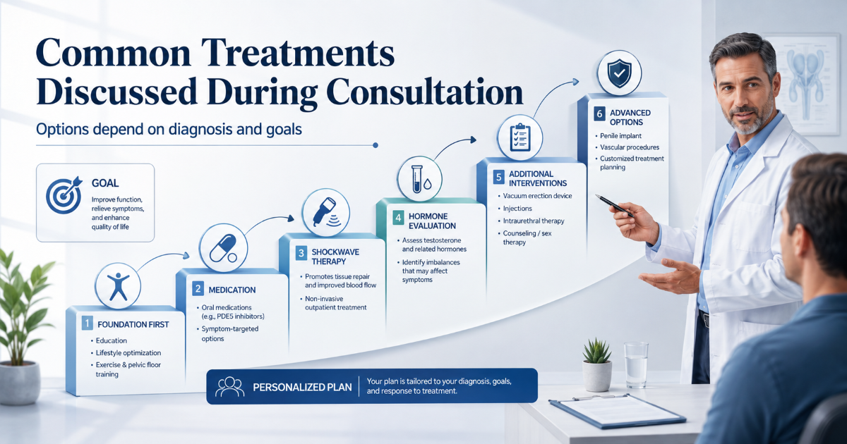 Doctor-led male sexual health consultation and risk screening