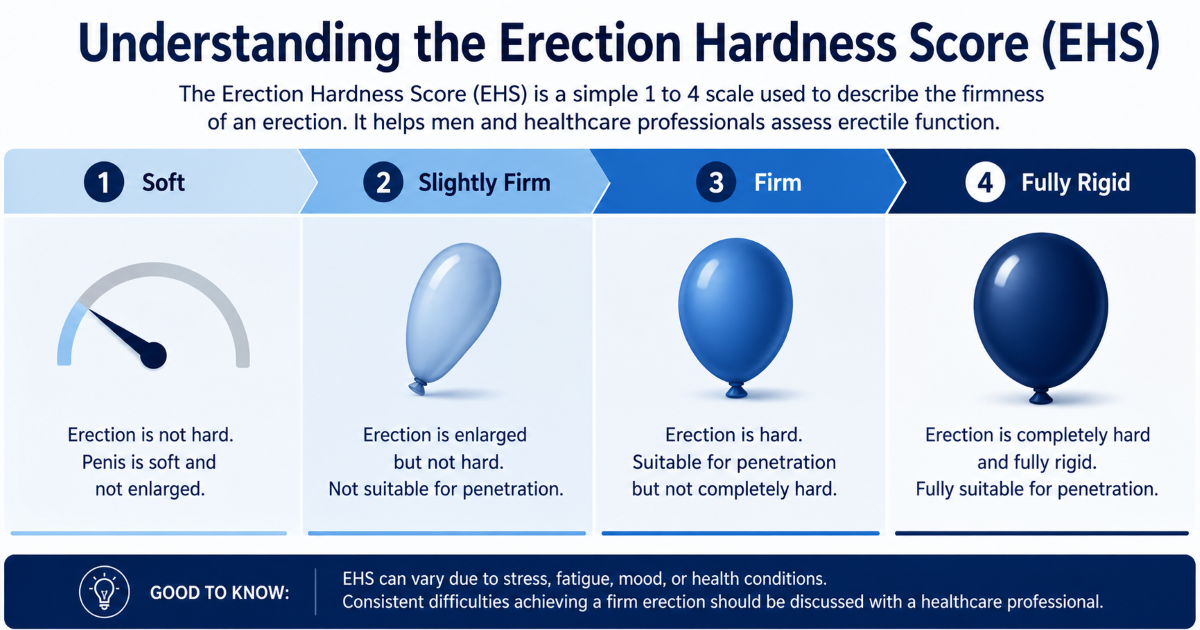 Erection hardness score levels from soft to fully rigid