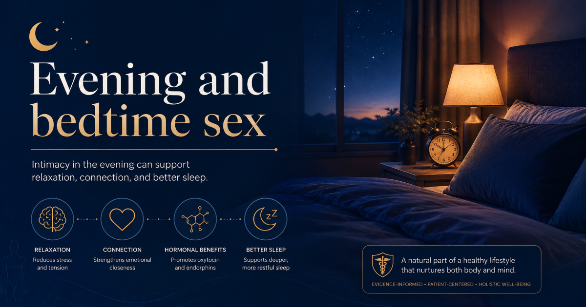 Evening sex and relationship intimacy