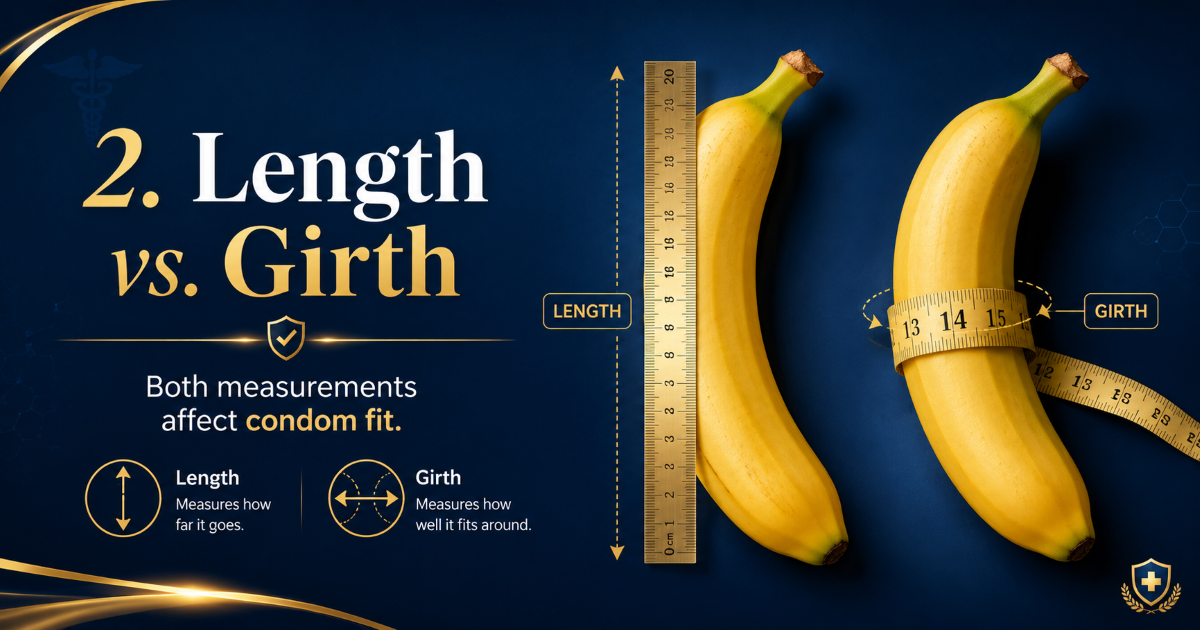 Length and girth measurements for condom choice