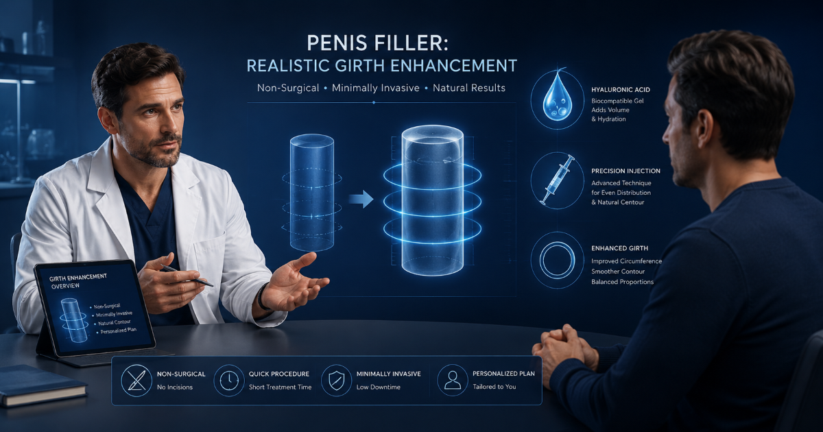 Penis filler for realistic girth enhancement