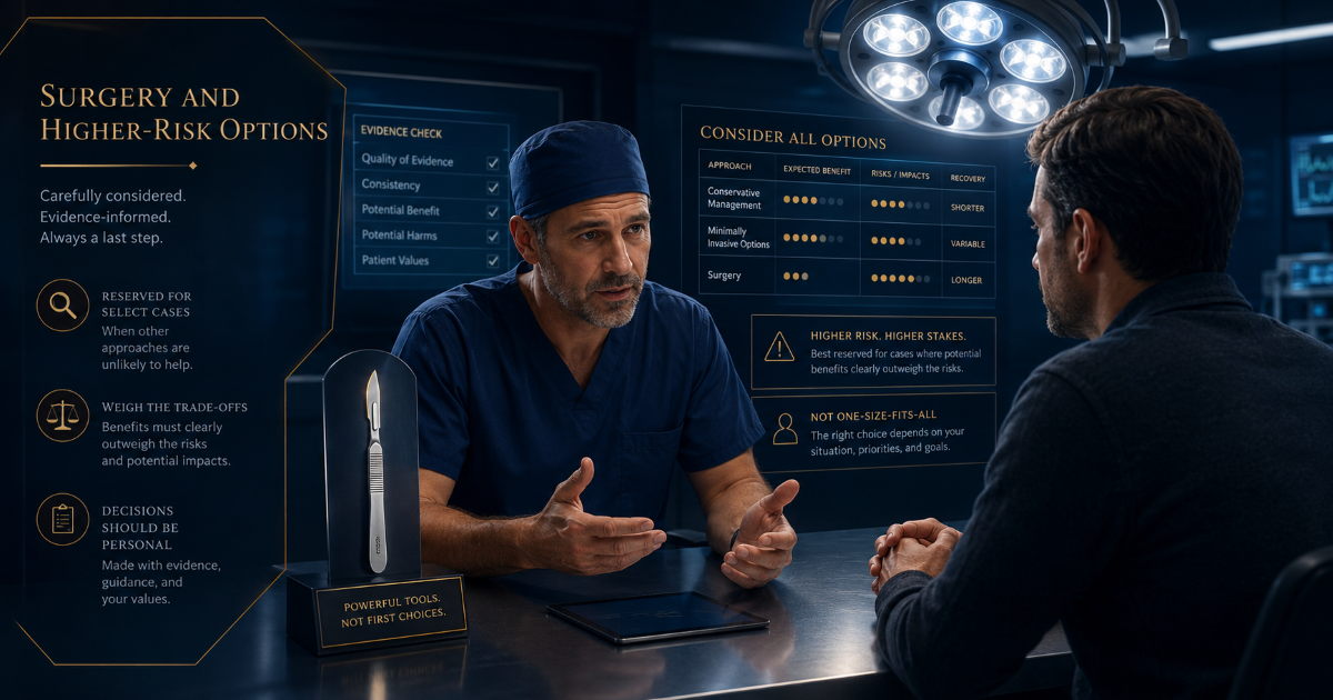Penile enlargement surgery and higher-risk options consultation