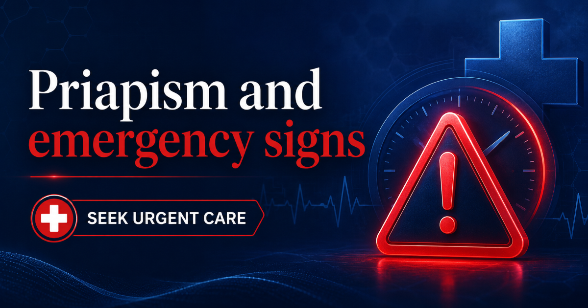Priapism prolonged erection and urgent warning signs