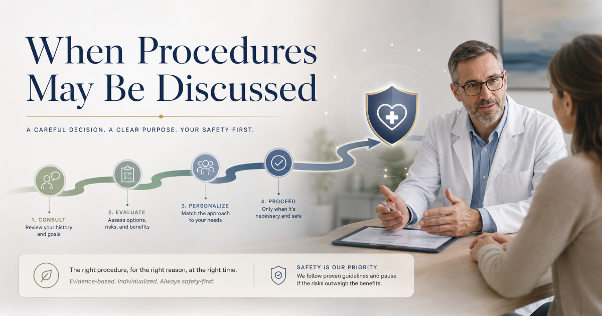 When procedures may be discussed for premature ejaculation