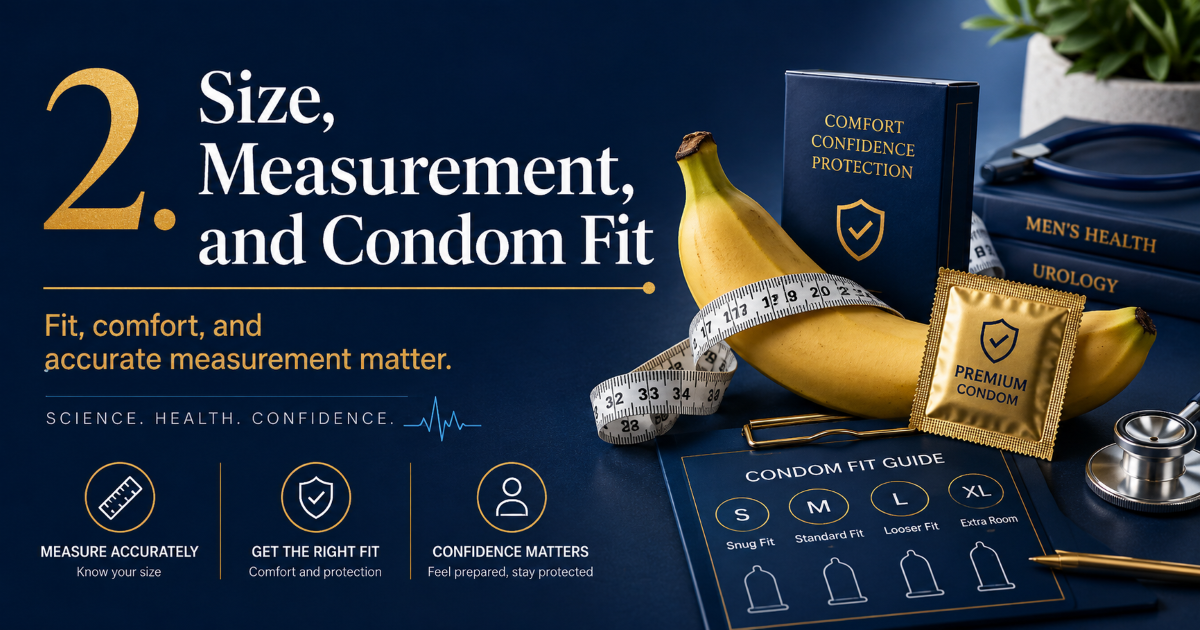 Penis size measurement for condom fit including erect length girth and normal variation
