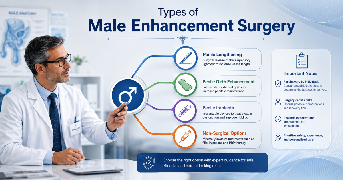 Types of male enhancement surgery