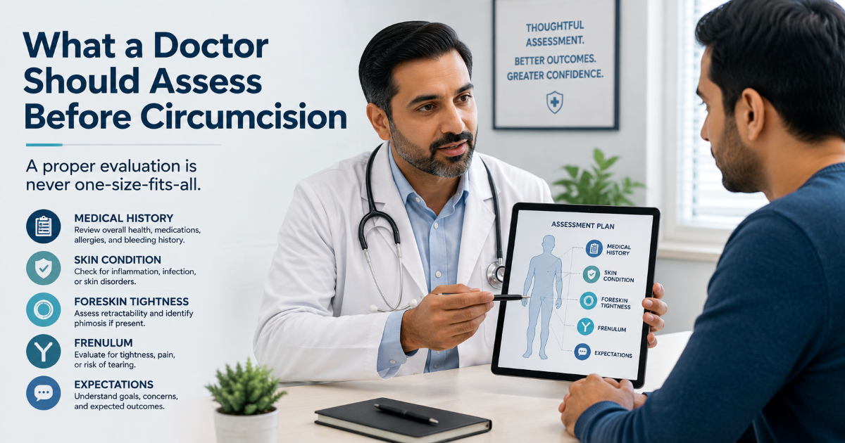 Doctor assessment before adult circumcision