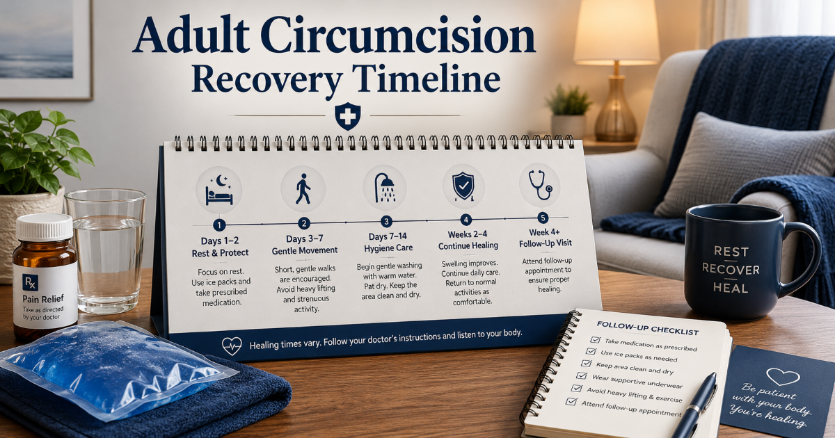 Bloodless circumcision and recovery planning
