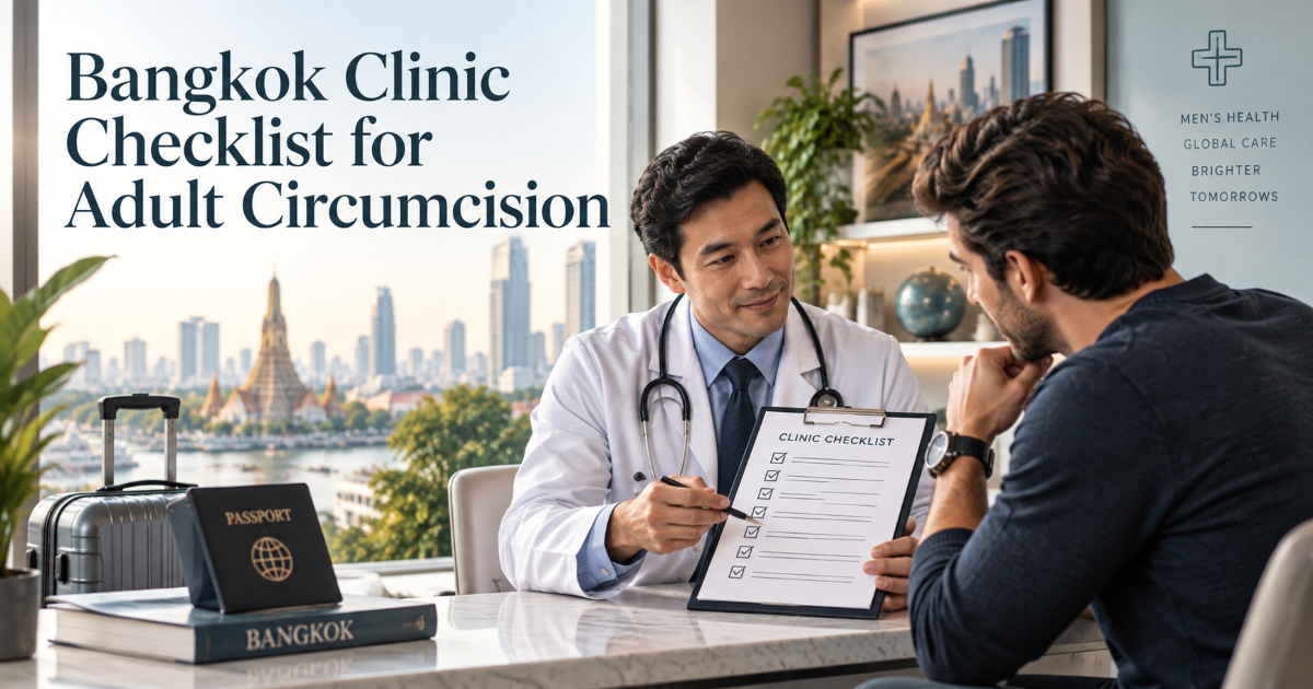 Bangkok adult circumcision consultation checklist for international patients comparing clinic safety and follow-up