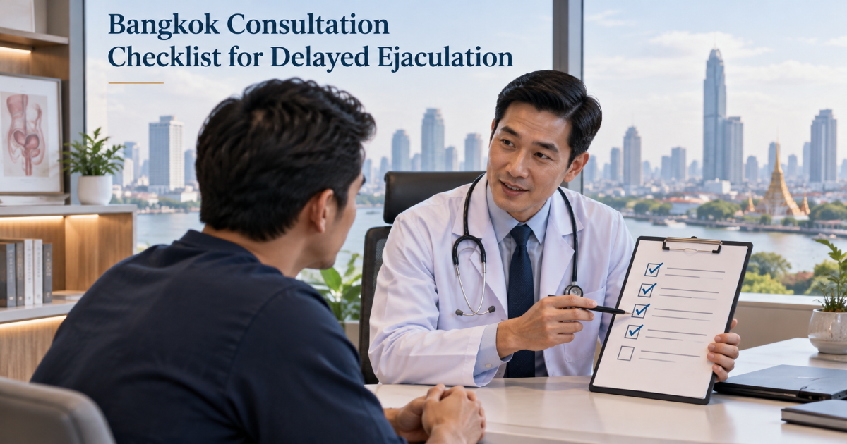 Bangkok men health consultation checklist for delayed ejaculation testing treatment expectations and follow up