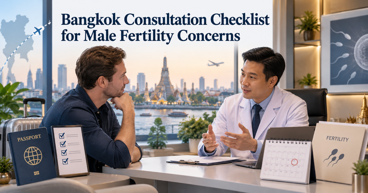 Bangkok men health clinic consultation checklist for male infertility semen analysis history and partner planning