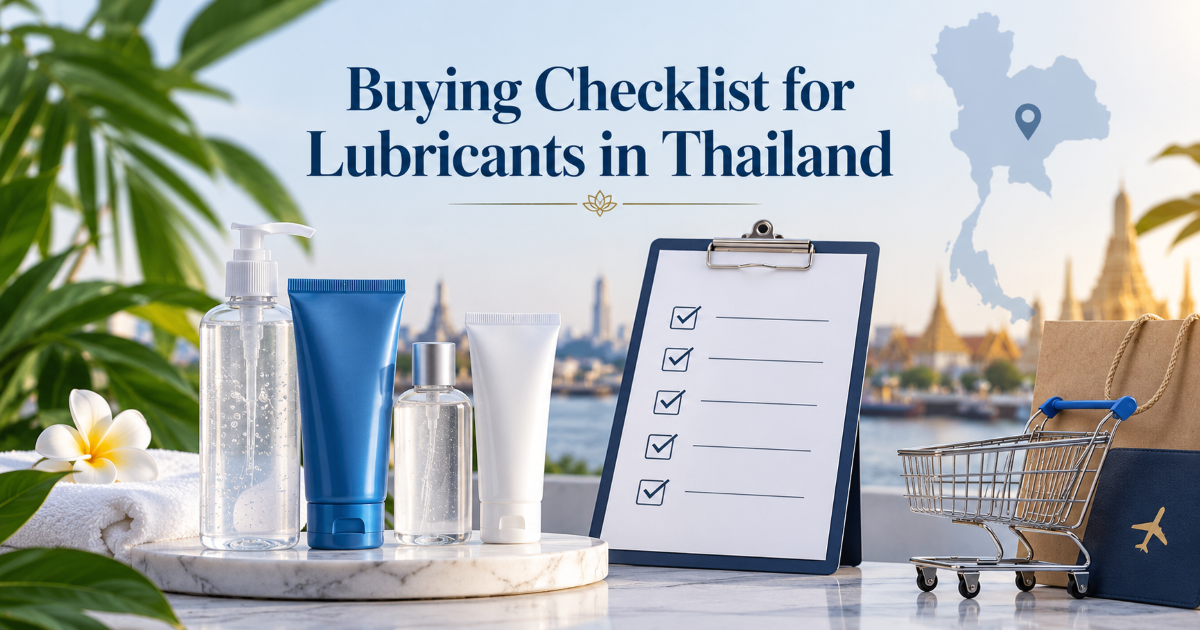 Buying checklist for lubricants in Thailand with label expiry seal condom compatibility and storage review