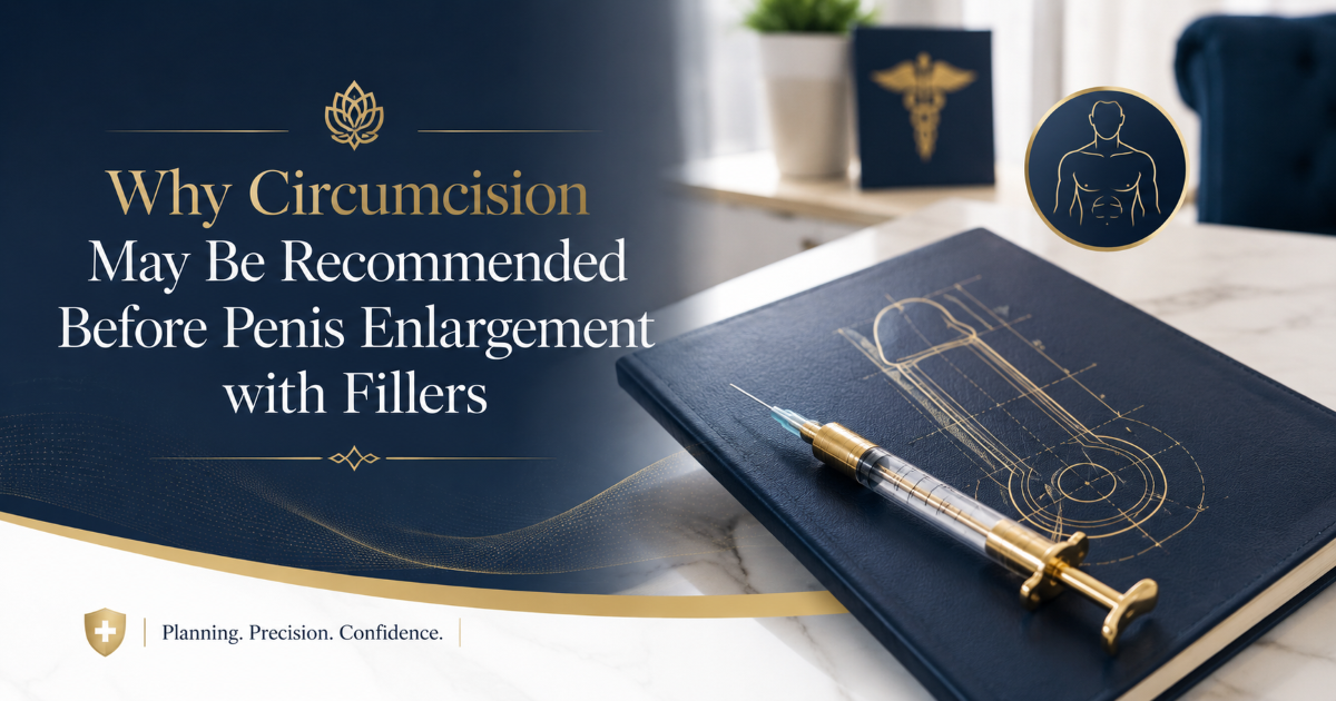 Circumcision before penis enlargement with filler planning