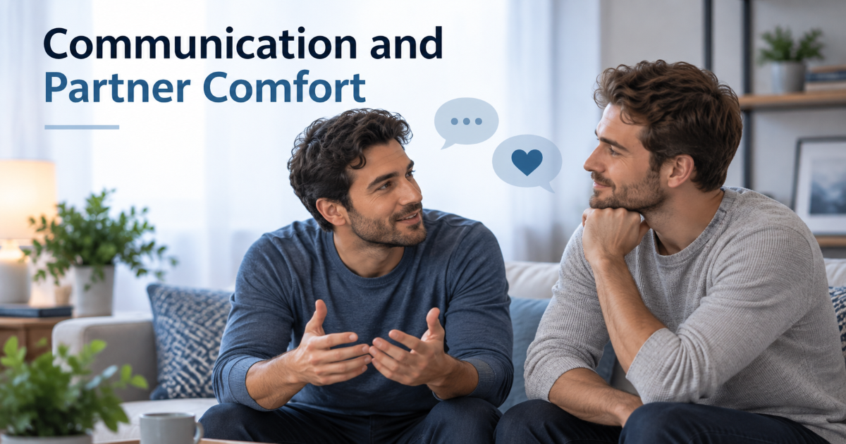 Respectful couple communication concept for reducing sexual anxiety before intimacy