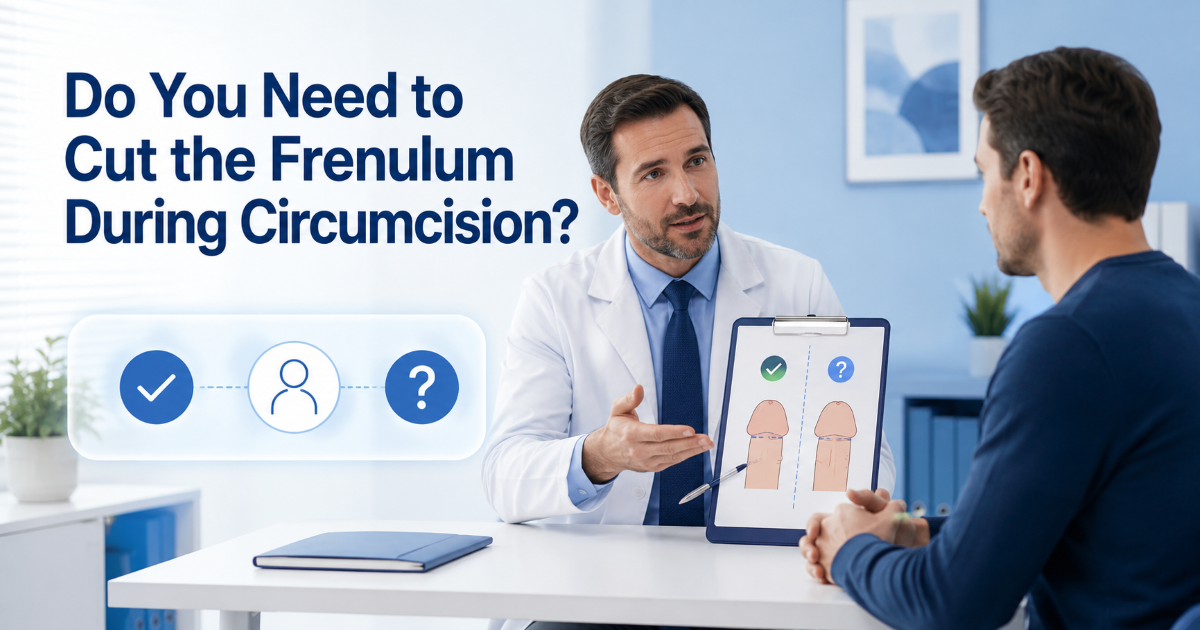 Frenulum release and adult circumcision planning
