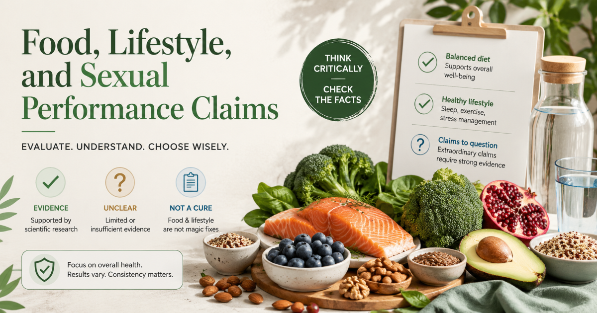 Food lifestyle and premature ejaculation support