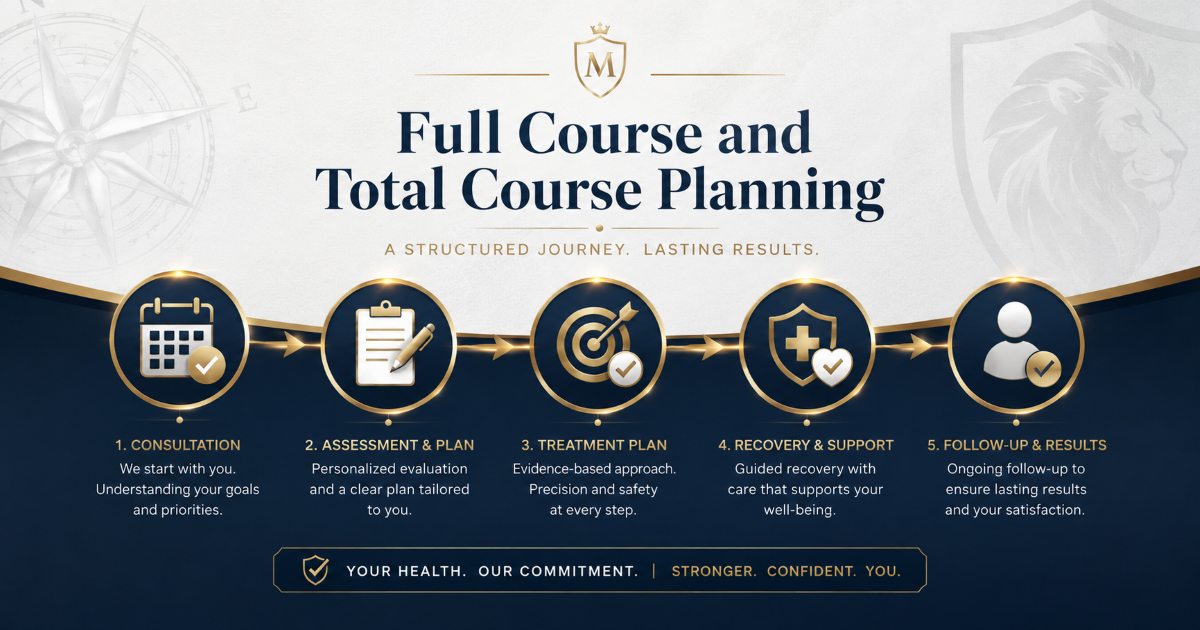 Full course and total course planning for penile enlargement