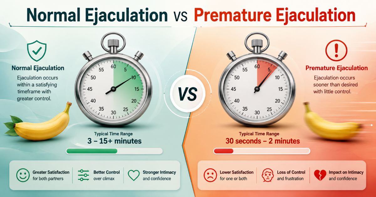 Normal ejaculation vs premature ejaculation