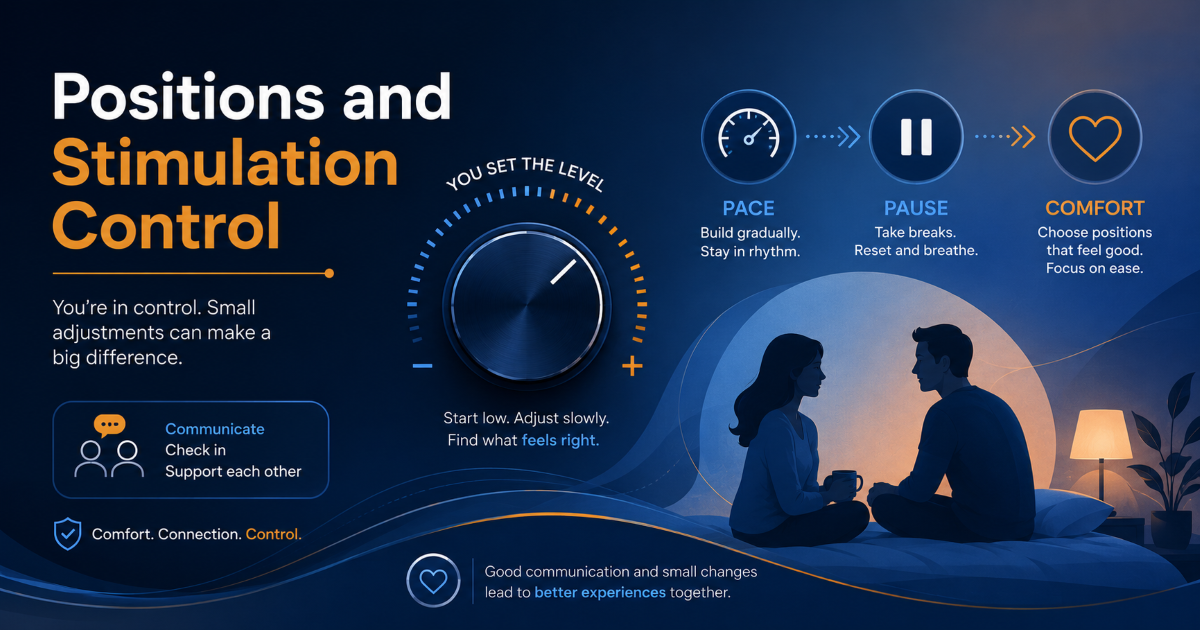 Sex positions and premature ejaculation stimulation control