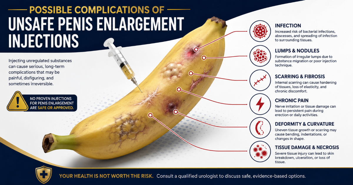 Real case example of complications from unsafe penile injection