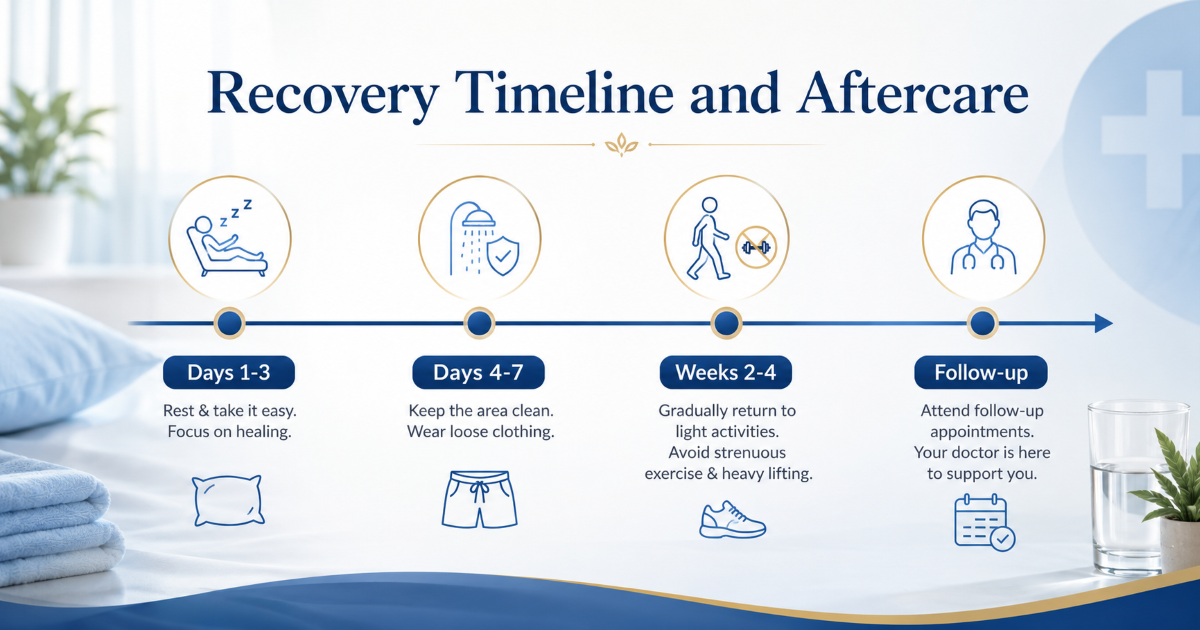 Adult circumcision recovery and anesthesia planning