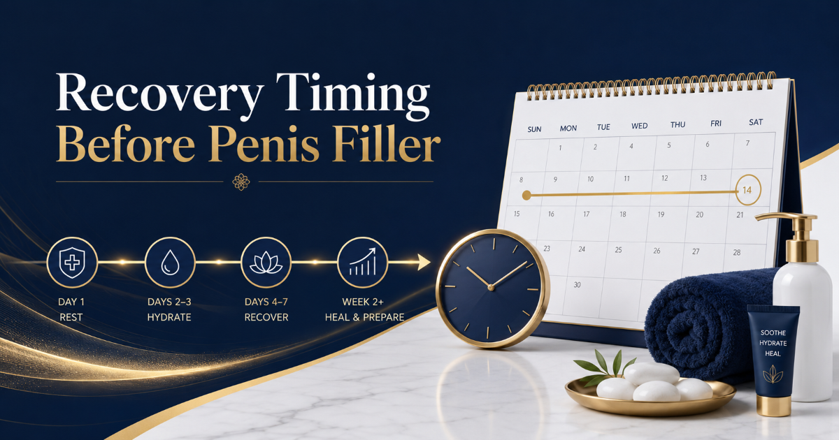 Penis filler injection preparation after circumcision